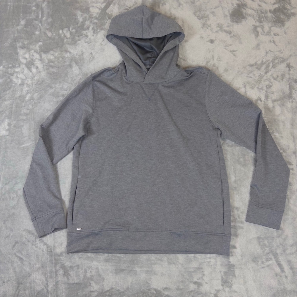 UNTUCKit Hoodie Mens Medium Gray Performance Stretch Pullover Sweatshirt